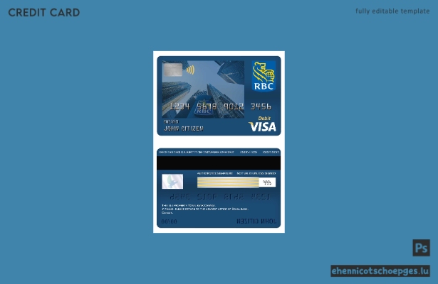 Beispielvorschau der Royal Bank Visa Debitkarte aus Kanada